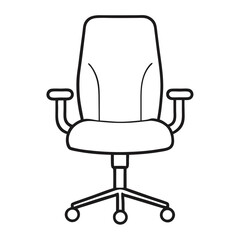 Poster - Office Chair Line Art Coloring Page for Adults and Kids