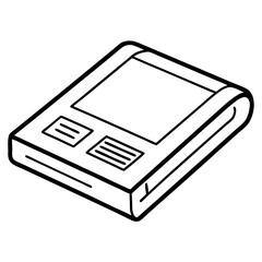 Aufkleber - Scanner Coloring Book Page – Line Art Outline Drawing for Technology and Office Equipment Illustration