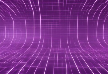 Wall Mural - grid abstract purple background technology digital line perspective concept future design datum colours three-dimensional futuristic cyberspace connection glow holographic computer modern growth