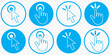 ©  ICON TOPPER - Blue Cursor Click, Computer mouse icon set, vector arrow collection on Transparent Background. EPS 10.