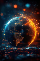 Wall Mural - Planet earth. Earth Day theme background wallpaper.