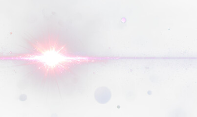 Wall Mural - Pink Fantasy Glow Light with Bokeh Isolate on Transparent Background, cutout, png