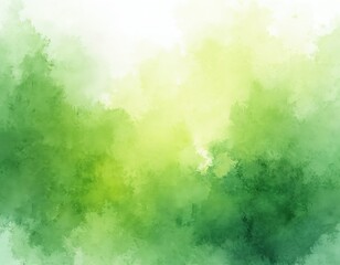 Aufkleber - Abstract green watercolor painting background brush strokes. Light, dark shades of lime green. White background texture design. Artistic image for eco product branding, nature concept art, spring