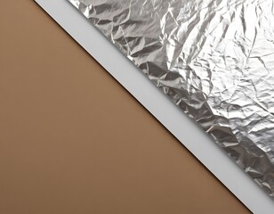Poster - Brown Metallic Paper Texture. Warm Foil Surface With Fold Detail. Elegant Background. Reflected Light In Frame, Creating Depth. Great Material For Design Projects.