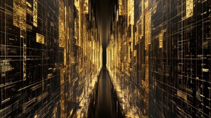 Concept of digital transformation. System engineering. Binary code. Programming.