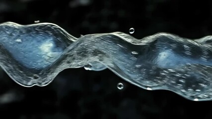 Wall Mural - liquid texture with ripples and swirls. dark wallpaper with iridescent neon highlights.