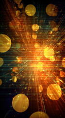 Wall Mural - colorful abstract background featuring glowing orbs and dynamic lines representing movement and ener