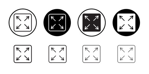 Full screen icon vector logo set collection for web app ui