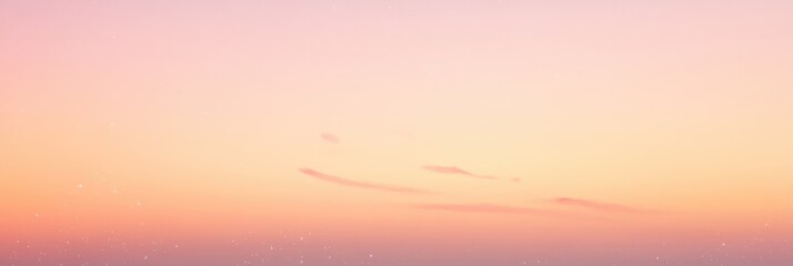 Fototapete - Dreamy gradient sky in hues of peach and lavender with scattered stars creating a serene backdrop for any text display