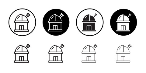 Space observatory icon vector logo set collection for web app ui