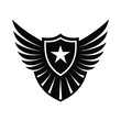 © Nitai Bhowmik - Military Eagle Crest Vector – Patriotic Shield Emblem with Wings Spread Silhouette