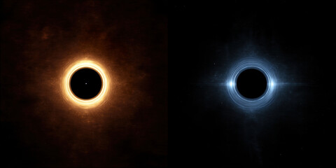 Wall Mural - cosmic dance: witness the gravitational ballet of a neutron star orbiting a black hole in stunning v