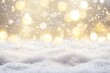 © Graphicsfuelstd - Festive winter scene with golden lights on snow