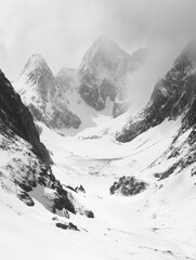 Wall Mural - snow-covered mountain landscape