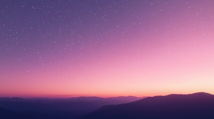Aufkleber - Dreamy gradient sky transitioning from peach to lavender with scattered stars creates a serene backdrop ideal for inspirational quotes