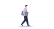 © Ali Ula - Corporate employee leaving job with belongings