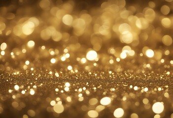 Wall Mural - background gold focused lights abstract glitter glistering effect disco light glittering image filte