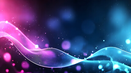 Wall Mural - a purple and blue wave with a lot of sparkles