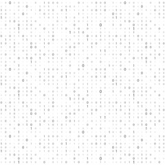 Wall Mural - numbers on the screen. binary code stream. computer matrix. graphic data, decryption, algorithm, enc