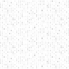 Wall Mural - numbers on the screen. binary code stream. computer matrix. graphic data, decryption, algorithm, enc