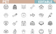 © Chaya - Editable Pet Icon Set Animals, Supplies, and Accessories