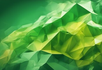 Poster - design yellow poly polygon illustration green pattern banner beautiful background abstract low shape