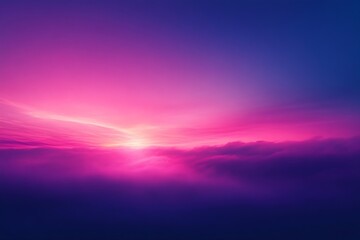 Poster - Vibrant Pink and Purple Sunset Over Wispy Clouds a Dreamy Sky Landscape with Soft Light and Colorful Sky Gradient : Generative AI