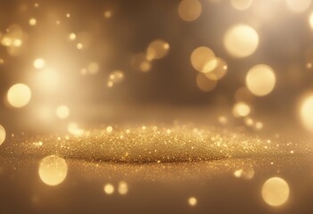 Wall Mural - glitter defocused background abstract gold light golden bokeh sunray particle christmas sparkles mer