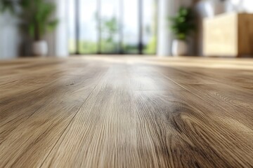 Aufkleber - Wooden Parquet Flooring Close Up Natural Wood Texture Hardwood Floor Background Residential and Commercial Design : Generative AI