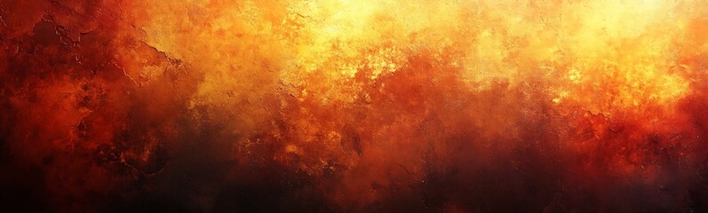 Leinwandbilder - Fiery Texture Background in Shades of Orange and Black Dark Grunge Wall Abstract Art Backdrop With Heat Hues : Generative AI