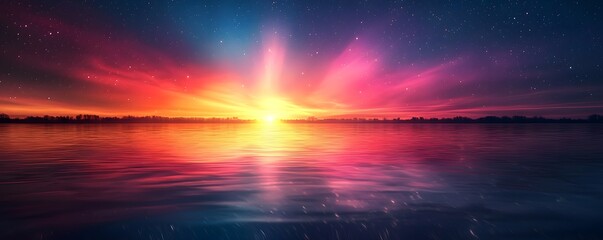Wall Mural - cosmic nebula sunrise