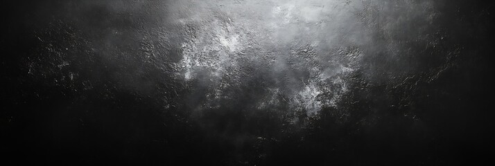 Aufkleber - Dark Grunge Texture Abstract Black and Gray Background with Rough Surface and Shadowy Light for Design : Generative AI