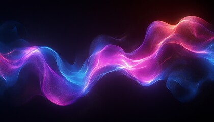 Aufkleber - Colorful Abstract Waves of Light Creating a Mesmerizing Artistic Background Design : Generative AI