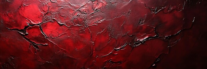 Leinwandbilder - Dramatic Red Textured Background High Contrast Abstract Painting for Modern Art Decor and Design Projects : Generative AI