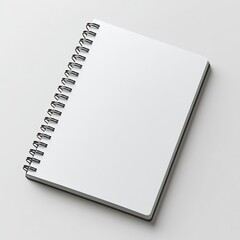 Aufkleber - Blank White Spiral Notebook on Clean White Background Ideal for Mockup Writing and Creative Project : Generative AI