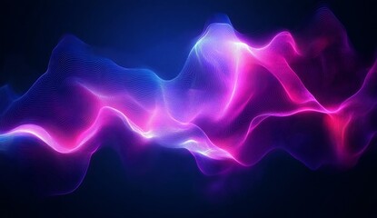 Poster - Beautiful abstract waves of swirling colors in a modern digital design : Generative AI