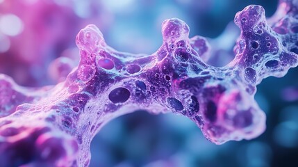 Aufkleber - Abstract Close Up of Purple Coral Structure Macro Photography for Science and Nature Visuals : Generative AI