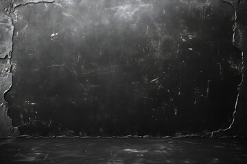 Aufkleber - Dark Grunge Texture Background with Cracked Paint and Concrete for Dramatic and Industrial Designs : Generative AI