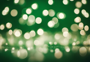 Wall Mural - blur white background bokeh blurred light circle christmas green dust new sparkle gleam glamour brig