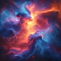 Wall Mural - A Cosmic Portal of Vibrant Colors