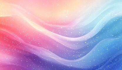 Poster - Soft pastel gradient abstract background blending pink and blue hues with sparkles : Generative AI