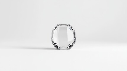 Octagonal crystal object on white background