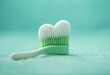 © sandra - empty bristles middle quote toothbrush white healthy closeup paste from background tooth pastel logo blue green place text teeth heart sayings shape created love dental fresh clean sensitive cary