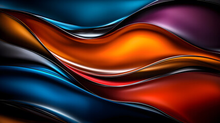 Wall Mural - a colorful painting with a blue stripe