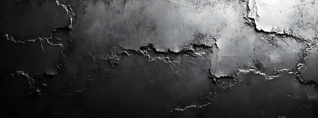 Aufkleber - Dark Grunge Wall Texture With Cracks and Shadow For Use As Industrial Or Abstract Background : Generative AI