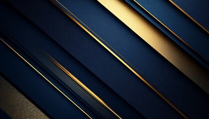 Aufkleber - Sleek design featuring bold dark blue layers with shiny golden accents and fine texture elements : Generative AI