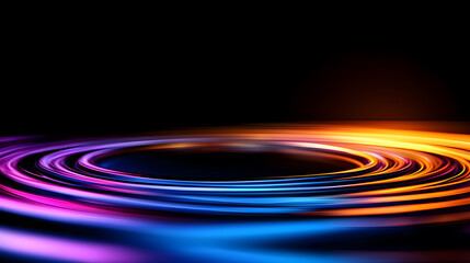 Wall Mural - a colorful circle with a dark background