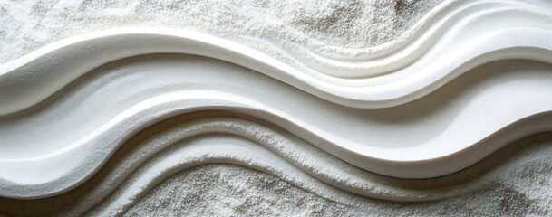 Poster - Abstract Wave Pattern in Sand Calm and Peaceful Beach Theme Relaxation and Meditation Background Design : Generative AI