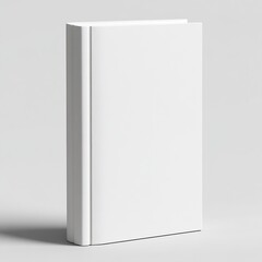 Poster - Blank White Book Cover Mockup Clean Template Design Paperback Novel Empty Space for Title Author Minimalist Style Education : Generative AI