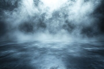 Poster - Ethereal Foggy Scene with Mysterious Smoke Effects Abstract Dark Environment Cinematic Lighting Background for Horror or SciFi : Generative AI